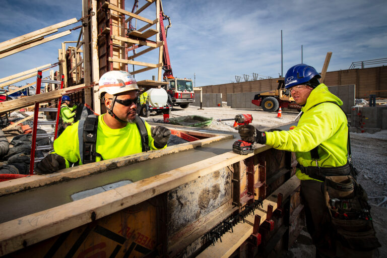 JCP employees working outside on a project