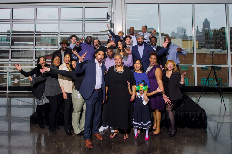 Group photo at an event