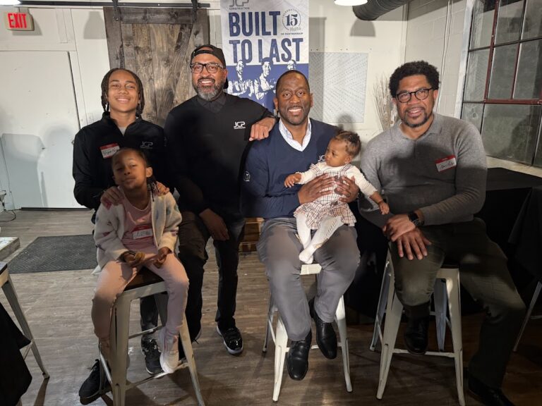 Clifton, Jalin, and James Phelps with children