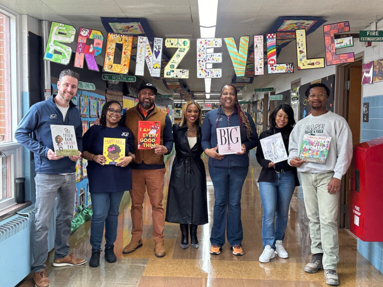 JCP employees visiting an elementary school for Read Across America