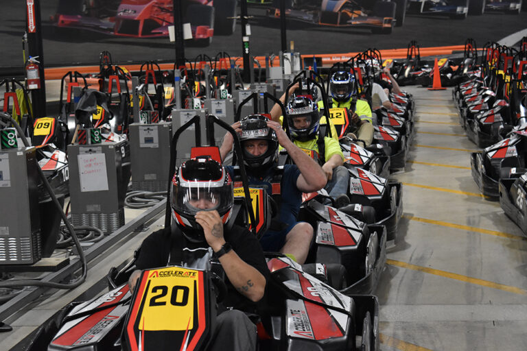 JCP employees go-karting