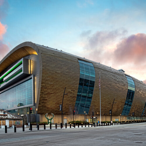 Fiserv Forum completed exterior