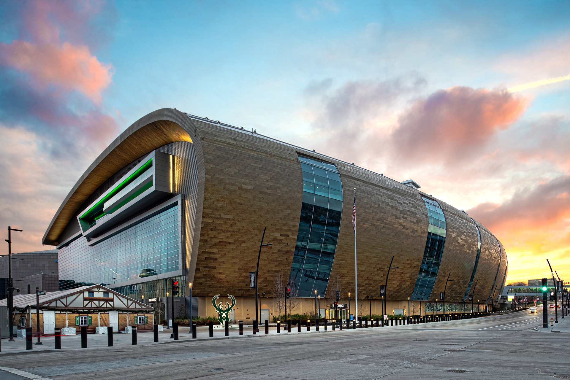 Fiserv Forum completed exterior
