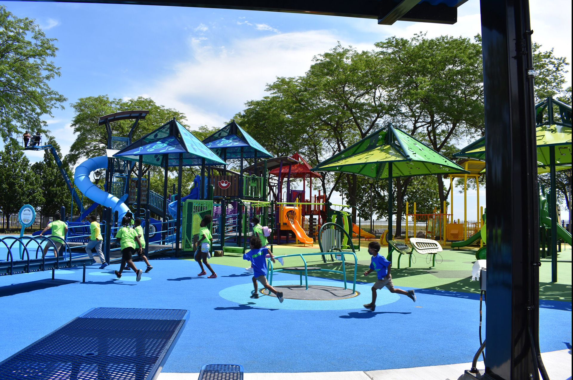 Northwestern Mutual Community Park with children playing
