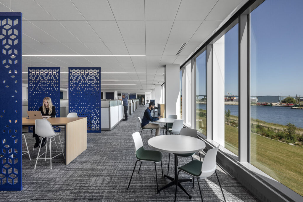 Komatsu corporate office spaces and desks